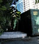 behind the bin 
by robert kershaw